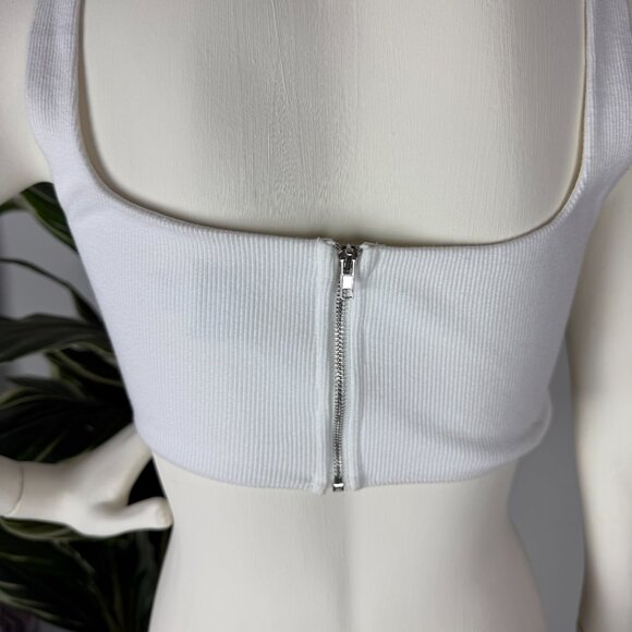 Princess Polly White Ribbed Corset Crop Top - Picture 5 of 6